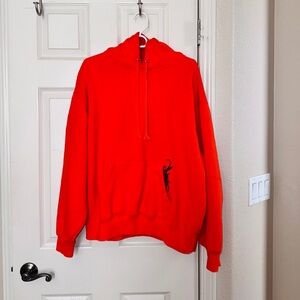 Supreme Large bright orange Hoodie with Black Script